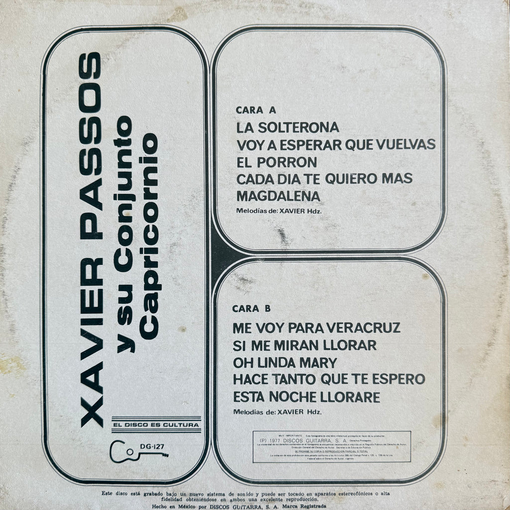 Xavier Passos – La Solterona Esta Noche Lloraré LP
