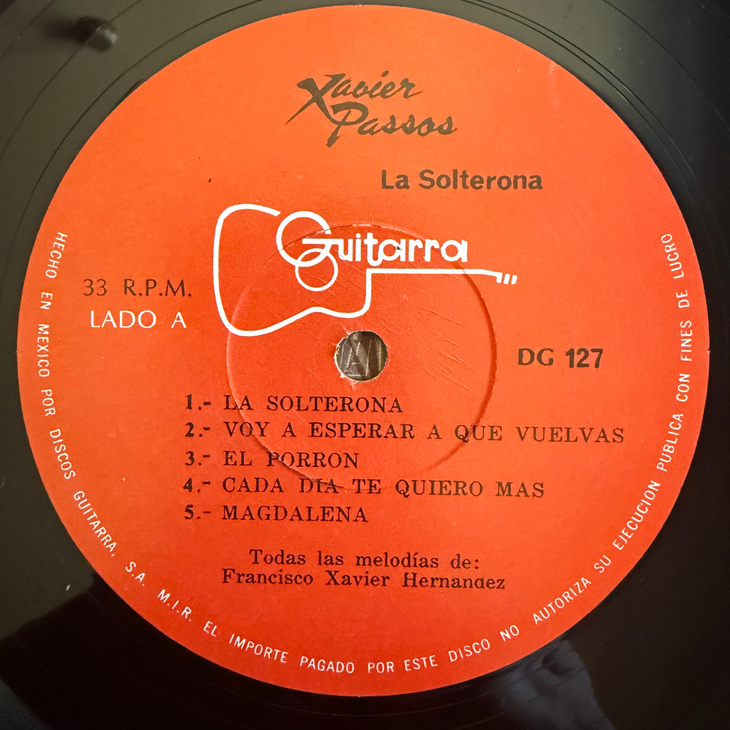 Xavier Passos – La Solterona Esta Noche Lloraré LP