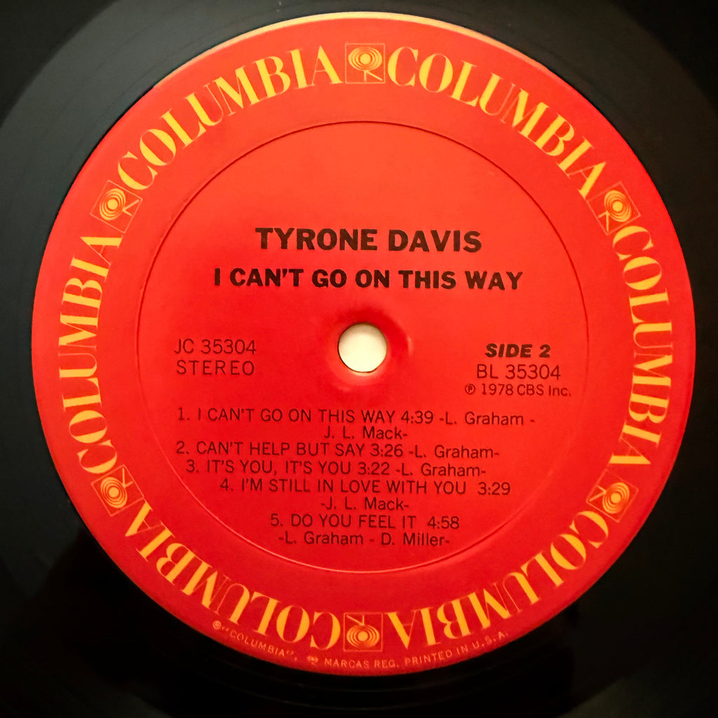 Tyrone Davis – I Can't Go On This Way LP