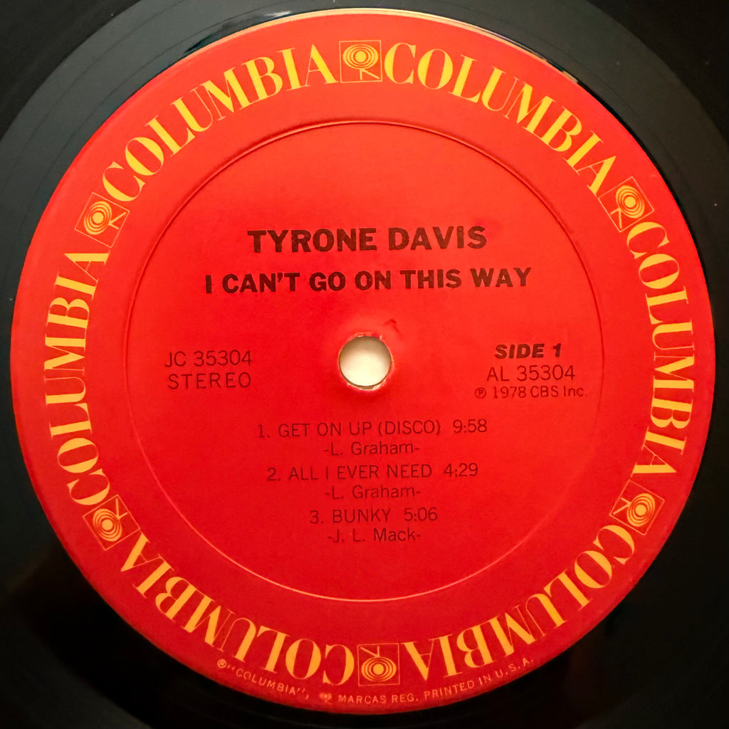 Tyrone Davis – I Can't Go On This Way LP