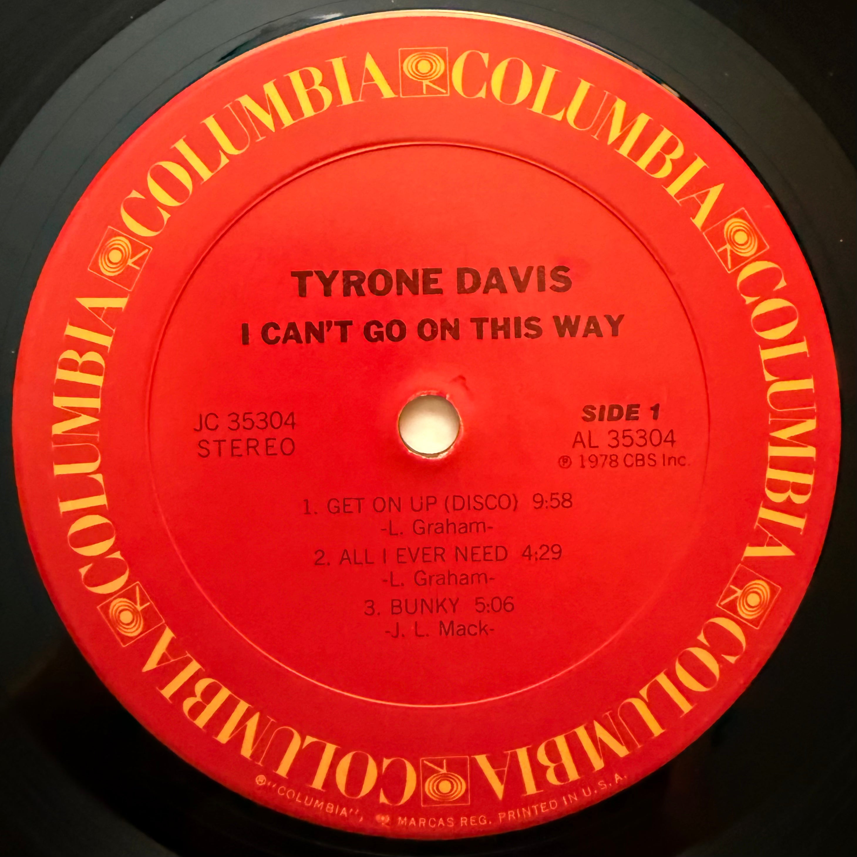 Tyrone Davis – I Can't Go On This Way LP