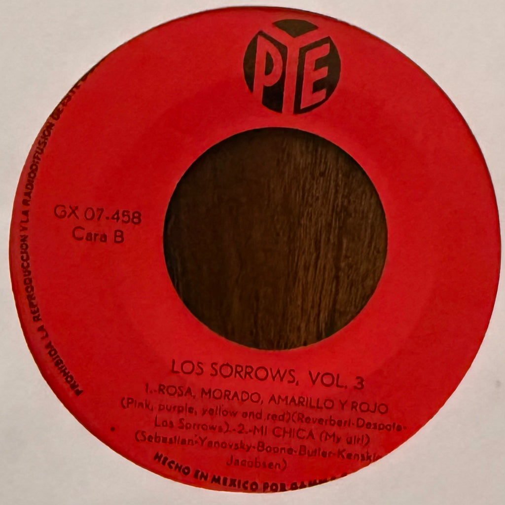 Los Sorrows – Rosa, Morado, Amarillo Y Rojo 7" EP