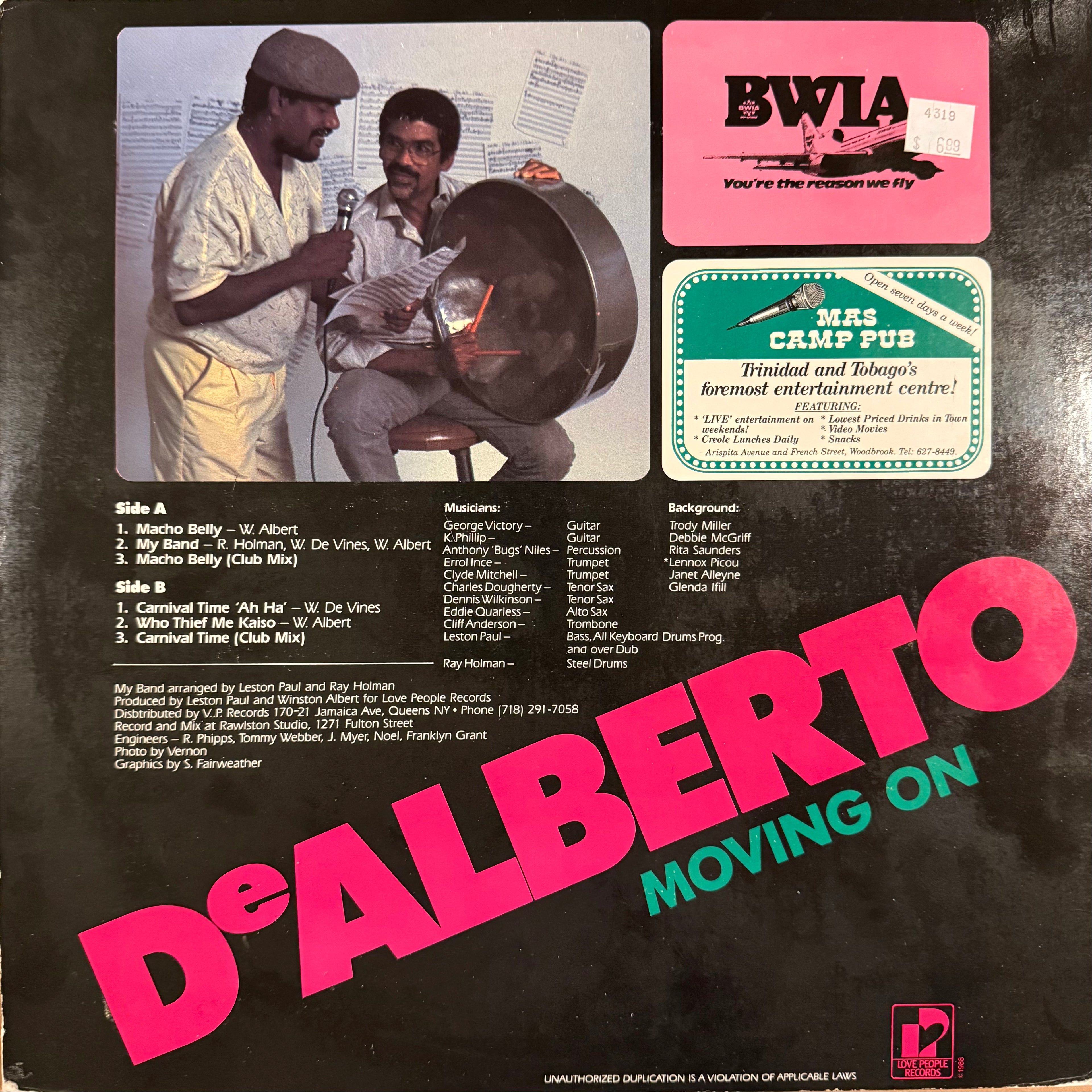 De Alberto – Moving On LP