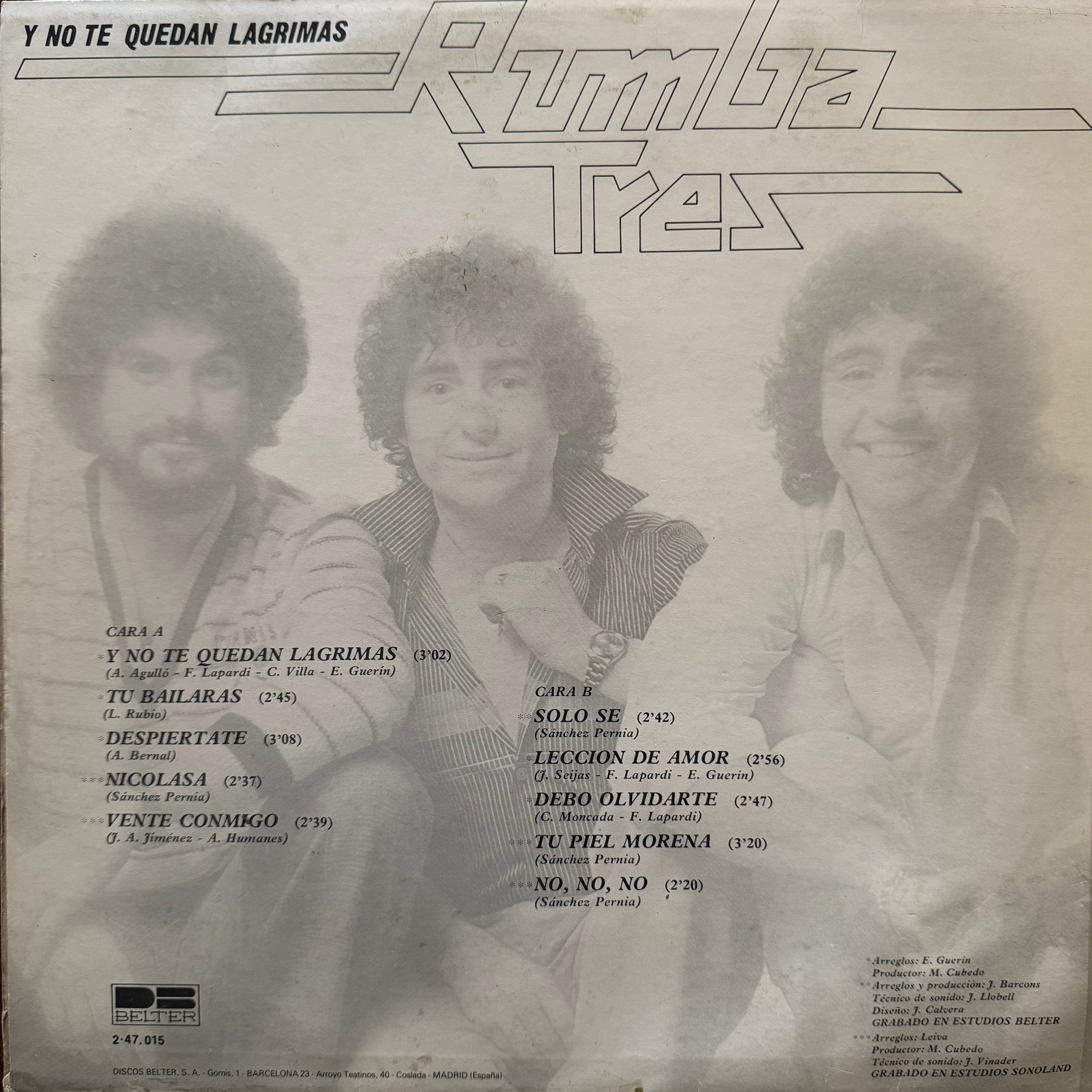 Rumba Tres – Y No Te Quedan Lágrimas LP