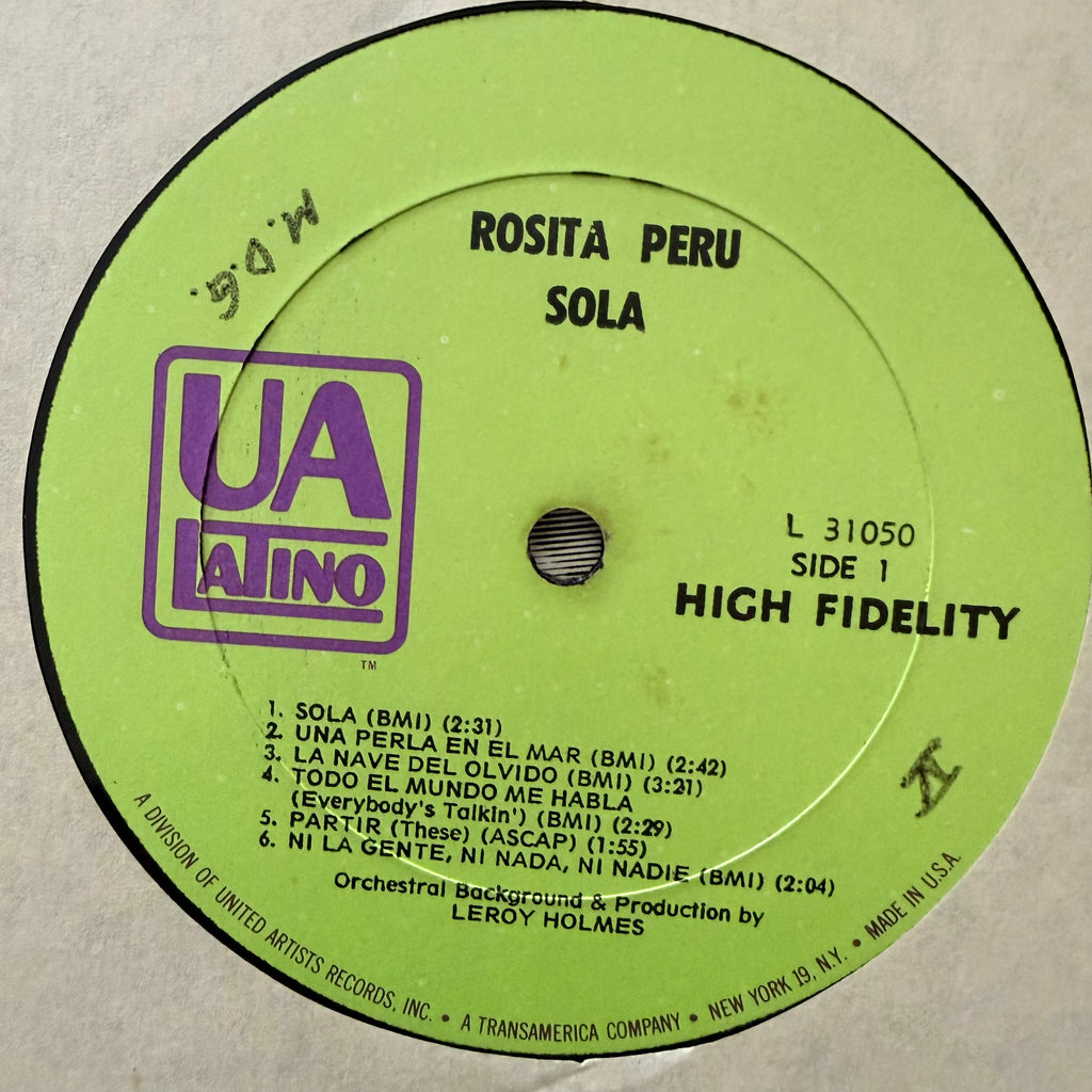 Rosita Peru – Sola LP