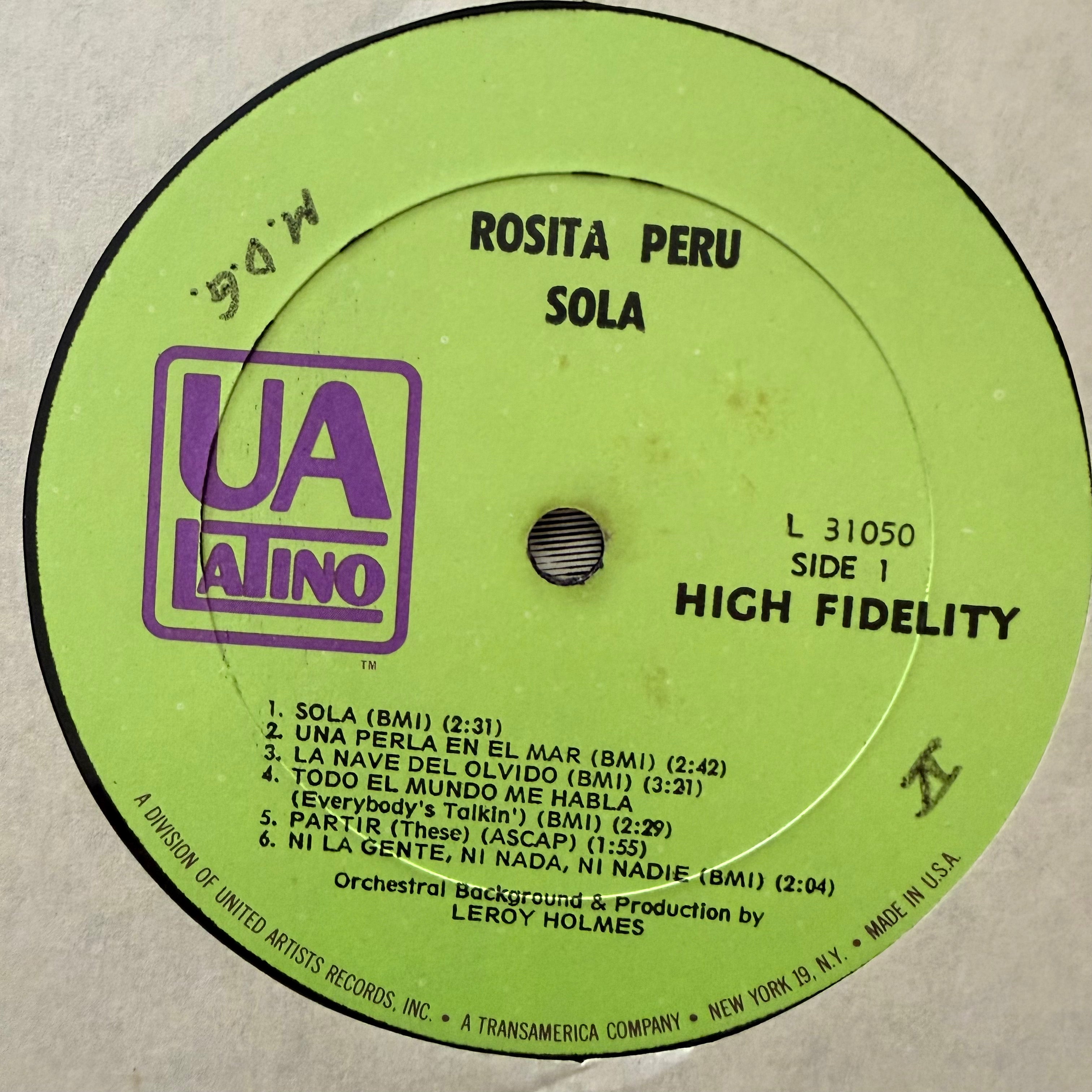 Rosita Peru – Sola LP
